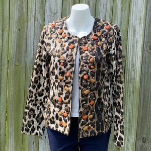 Life Style, Leopard print Jacket /Zipper